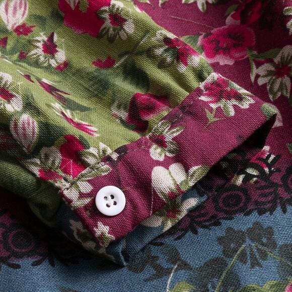 Zanzea Collection Women’s Bohemian Floral Long Sleeve Lace Trim Top Large NWT - Picture 3 of 11